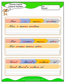 u sesi Grubu Çalışma Sayfaları